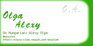 olga alexy business card